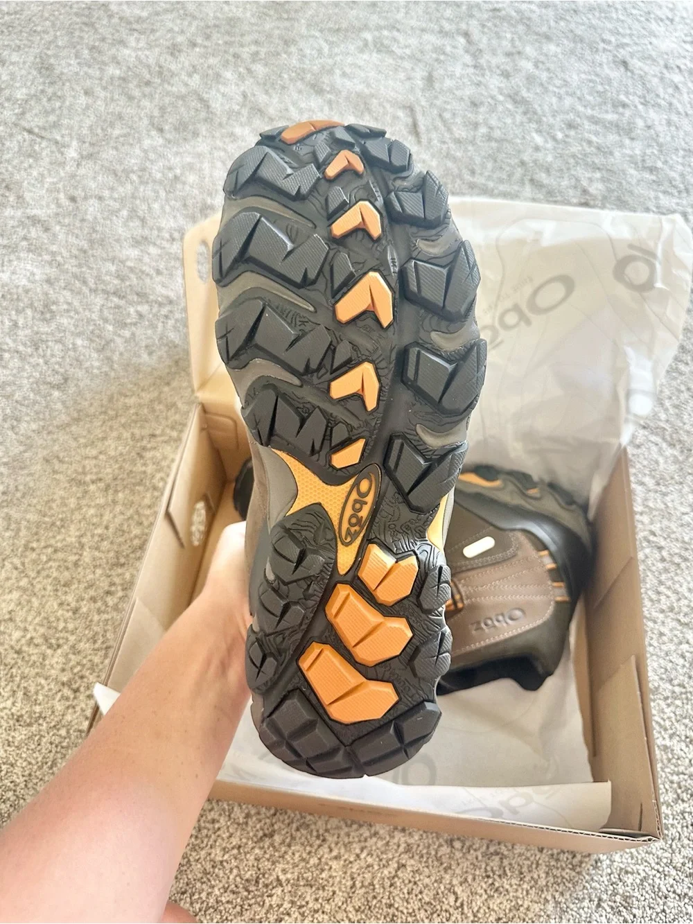 OBOZ New In Box Men's “Bridger Mid”Waterproof Hiking Boots Sz. 10.5 Wide